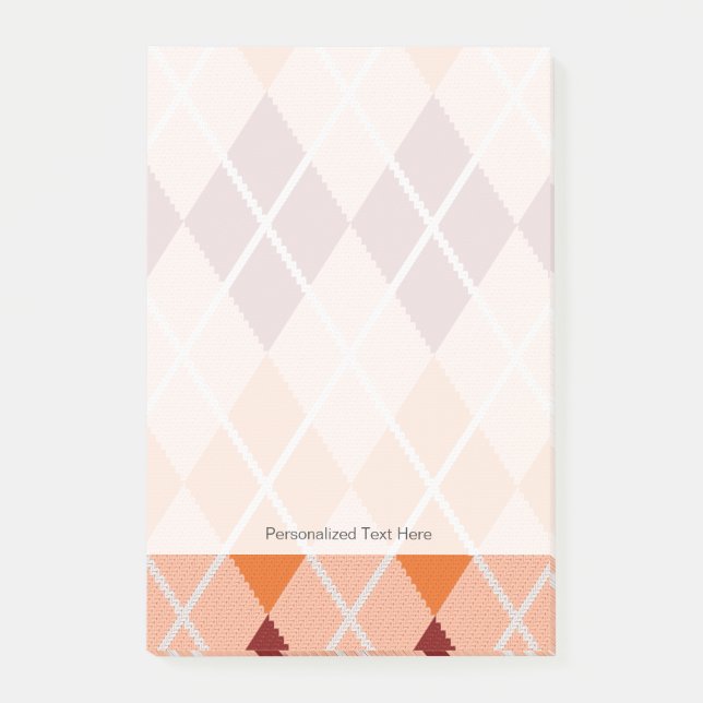 Realistisk Argyle trasa Post-it Block (Framsida)