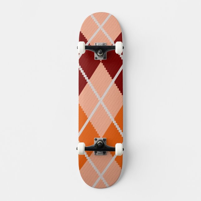 Realistisk Argyletyg Old School Skateboard Bräda 18 Cm (Framsida)