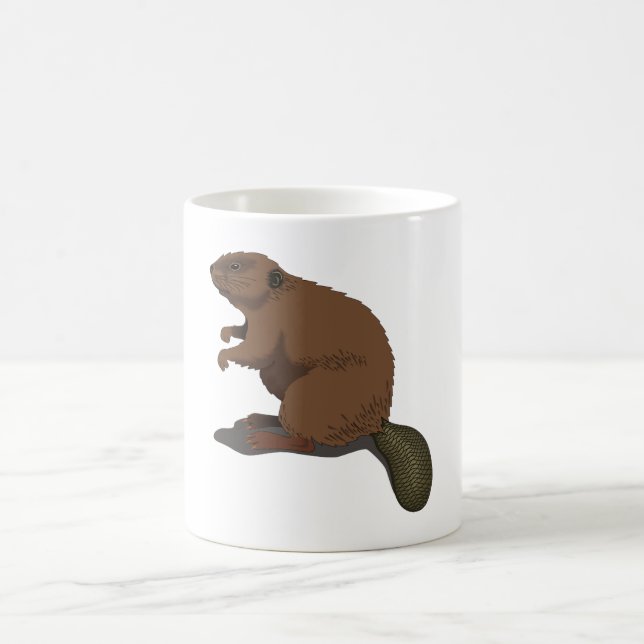 Realistisk bäver kaffemugg (Center)