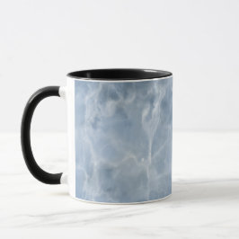 Realistisk blå marmor-design mugg