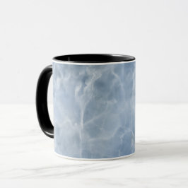 Realistisk blå marmor-design mugg
