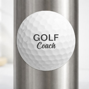 Realistisk boll Golftränare Runt Klistermärke