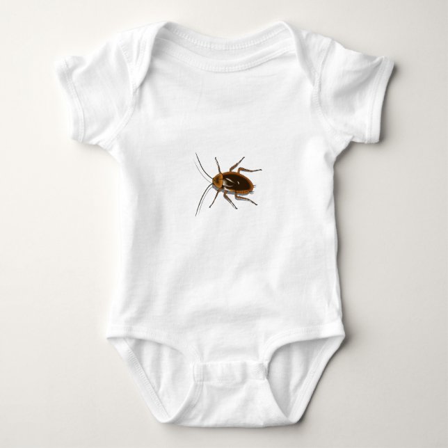 Realistisk brun kackerlackainsekt t-shirt (Framsida)