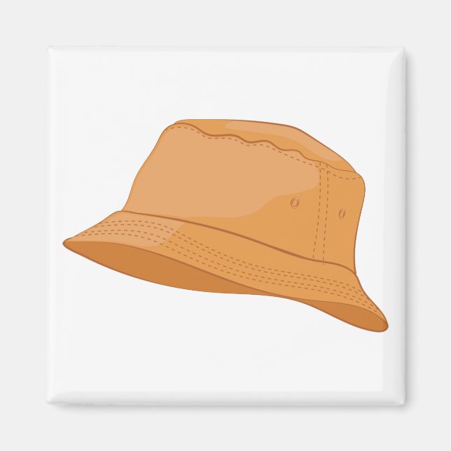 Realistisk Bucket Hat Magnet (Framsidan)