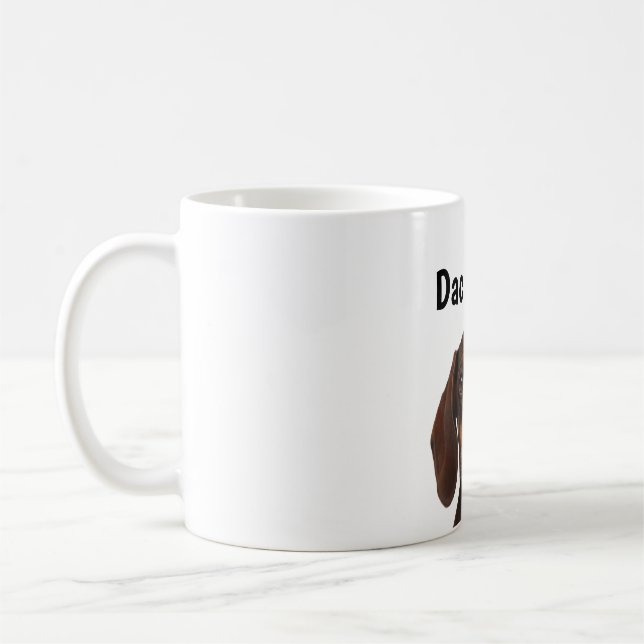 Realistisk Dachshund Full Wrap 11oz Mugg | Beställ (Vänster)