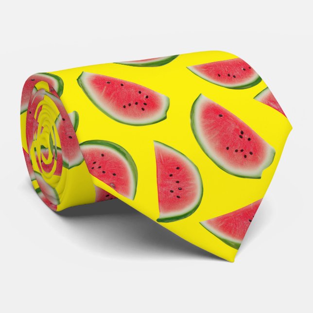 Realistisk design med skivor av vattenmelon slips (Rullad)