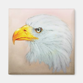 Realistisk djurkonst, Square Magnet - Eagle