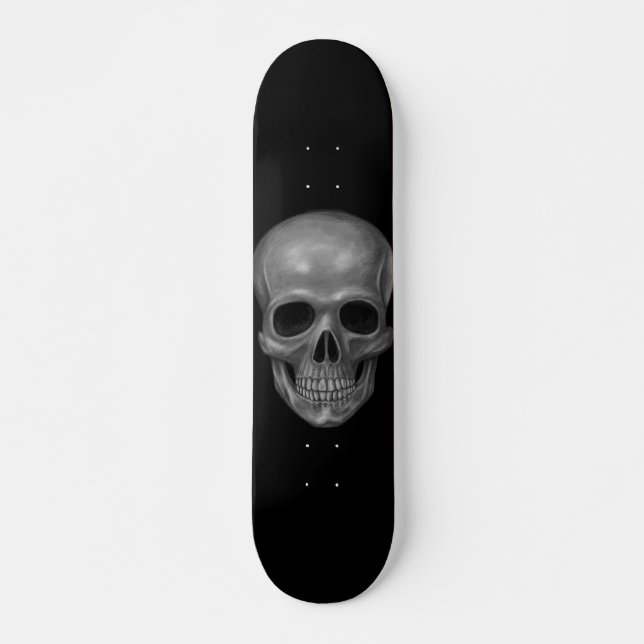 Realistisk Dödskalle Mini Skateboard Bräda 18,5 Cm (Framsida)