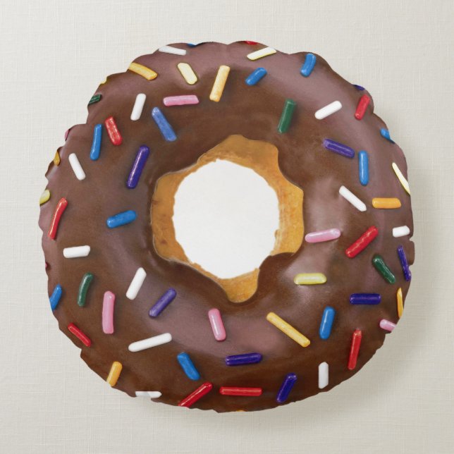 Realistisk Donut Pillow Rund Kudde (Framsidan)