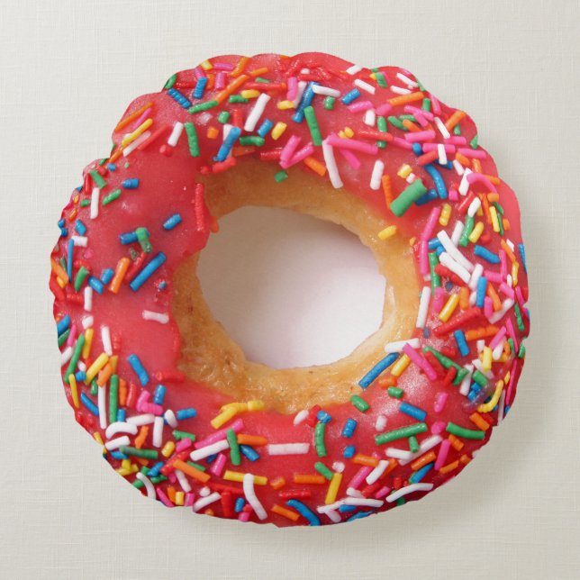 Realistisk Donut Pillow Rund Kudde (Framsidan)