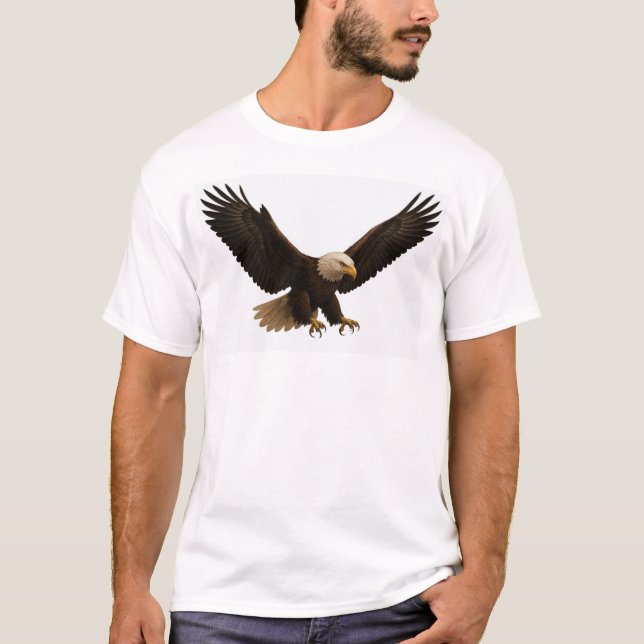 Realistisk flygande Eagle - Bold Wildlife T-Shirt  (Framsida)