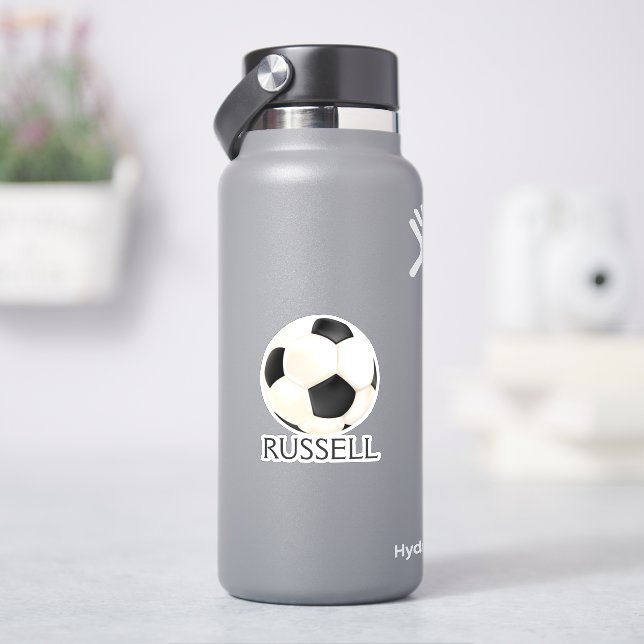 Realistisk fotbollnamn klistermärken (HydroFlask)