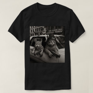 Realistisk Gangsterkatt Urban Scen – Trendiga Katt T Shirt