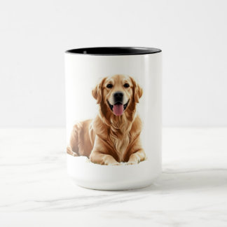 Realistisk Golden Retriever Hund Mugg