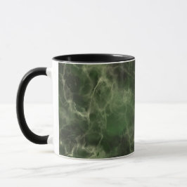 Realistisk grön marmor-design mugg
