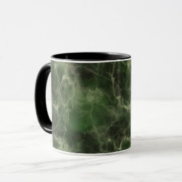 Realistisk grön marmor-design mugg