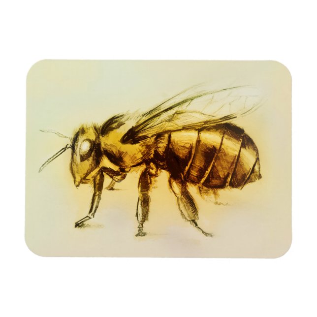 Realistisk gul geting konst, Foto Magnet - Bina (Horisontell)