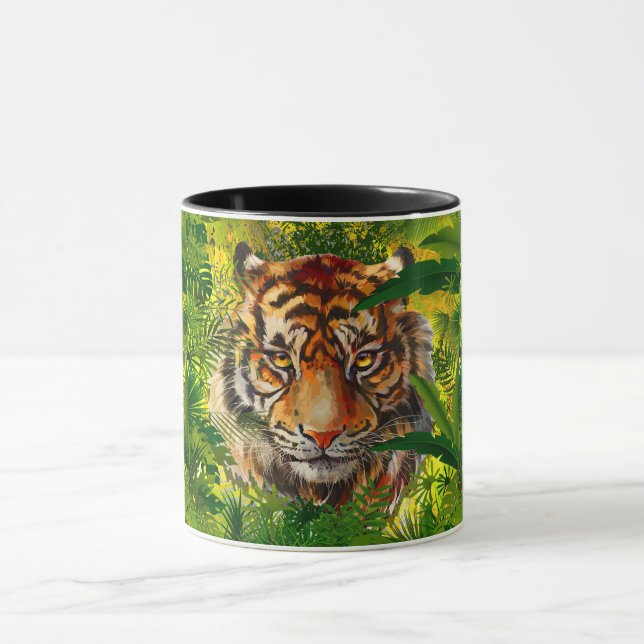 Realistisk Jungle Tiger Coffee Mugg - Tiger (Center)