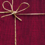 Realistisk jute rustik enkel magenta burgunder presentpapper<br><div class="desc">Enkel och rustik jute stilmönster. Observera att ingen riktig jute används i denna design,  det är en digitalt redigerad fotografering.</div>
