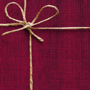 Realistisk jute rustik enkel magenta burgunder presentpapper