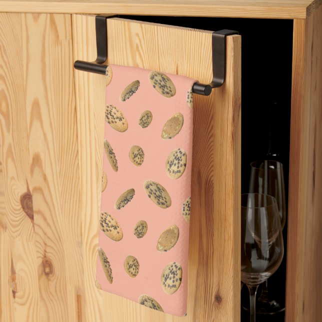 Realistisk kökshandduk med chokladkakor (Thirds Fold)