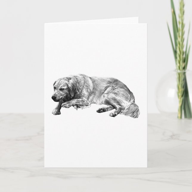 Realistisk lugn hund-kort kort (Framsida)