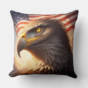 Realistisk Majestätisk patriotisk Örn USA stolthet Kudde