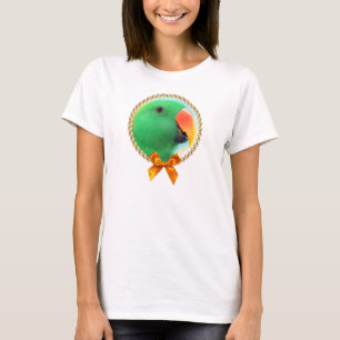 Realistisk målning för grön eclectuspapegoja t shirt