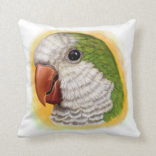 Realistisk målning för Quakerpapegoja Kudde