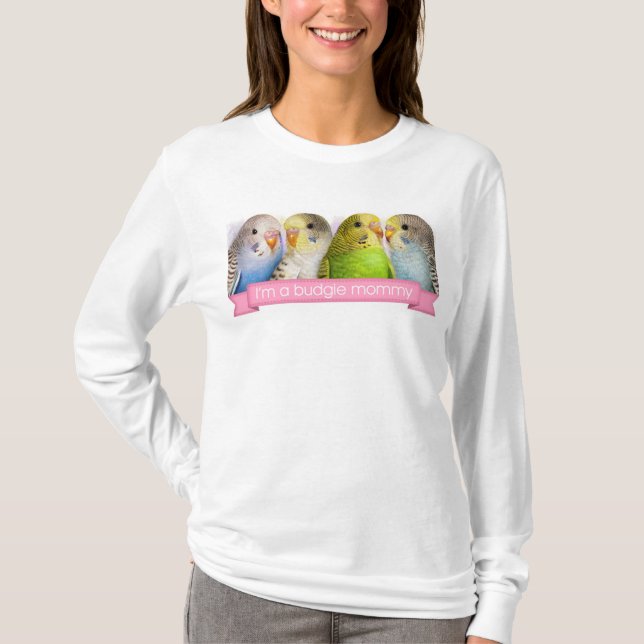 Realistisk målning för undulat t-shirt (Framsida)