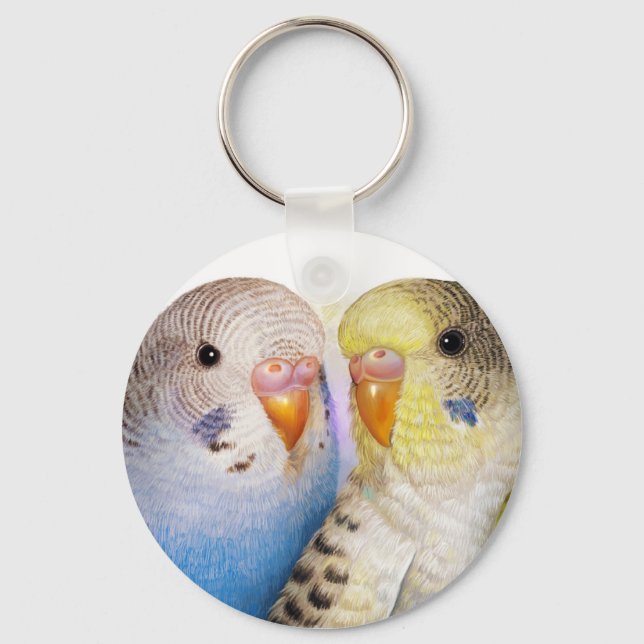Realistisk målning i Budgerigaris Nyckelring (Framsida)