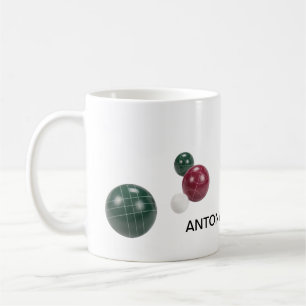 Realistisk, modern harts Bocce bollar personalize Kaffemugg