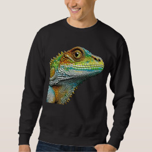 Realistisk ödla Iguana Lång Ärmad Tröja