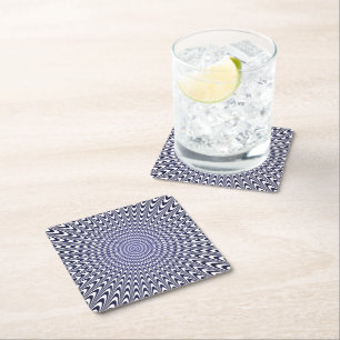 Realistisk optisk illusion underlägg papper kvadrat