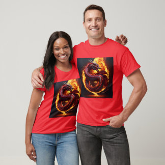 Realistisk ormdragon T-SHRT T Shirt