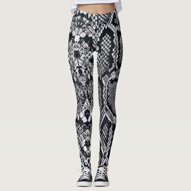Realistisk ormtryckdamasker leggings (Framsida)