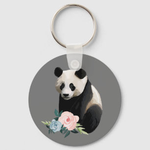 Realistisk panda med nyckelkedjan Ro Nyckelring