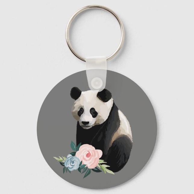 Realistisk panda med nyckelkedjan Ro Nyckelring (Framsida)