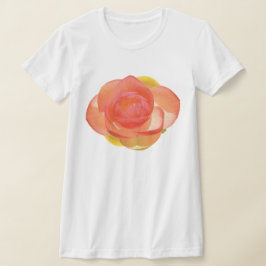 Realistisk Persika Näckrosblomma T-Shirt