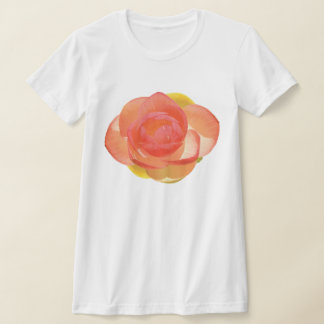 Realistisk Persika Näckrosblomma T-Shirt