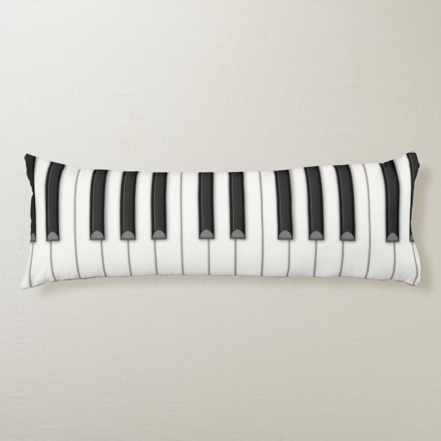 Realistisk Piano Nycklar Personalizable Music Kroppskudde (Framsidan)
