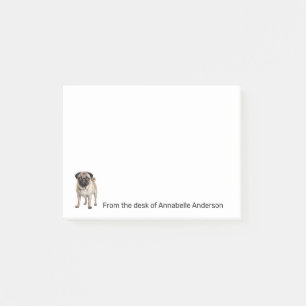 Realistisk Pug Personalize Notes Post-it Block