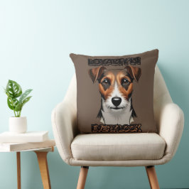 Realistisk sketch för grått Background Terrier Kudde