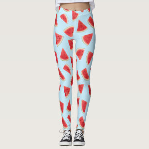 Realistisk skiva av vattenmelon sommar mönster leggings