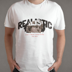 Realistisk slogan med antik statshuvud t shirt