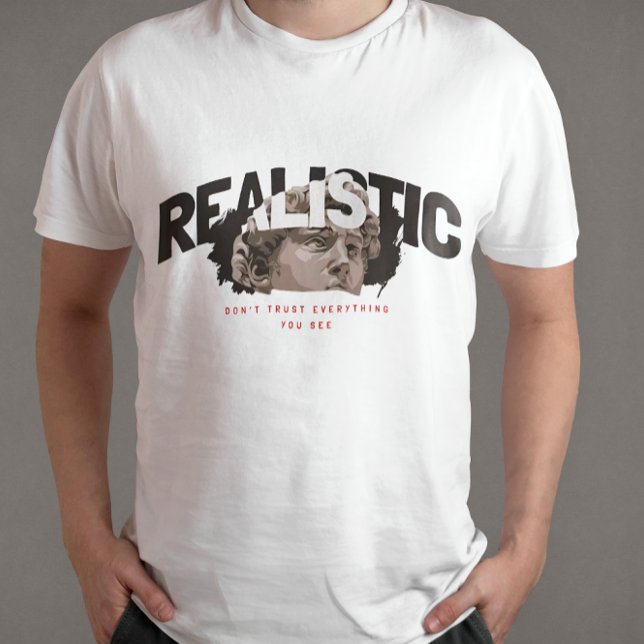 Realistisk slogan med antik statshuvud t shirt (Skapare uppladdad)