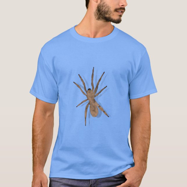 Realistisk smeterspider för Insekt Älskare T Shirt (Framsida)