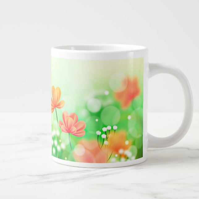 Realistisk suddig vårbakgrund-52374 jumbo mugg (Höger)