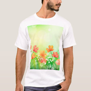 Realistisk suddig vårbakgrund-52374 t shirt