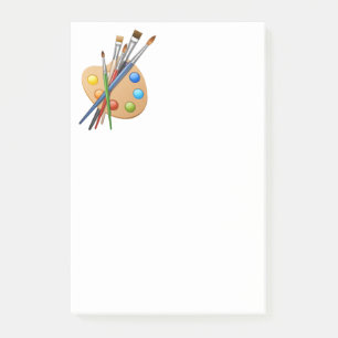 Realistisk Teckning-artistpalett Post-it Block